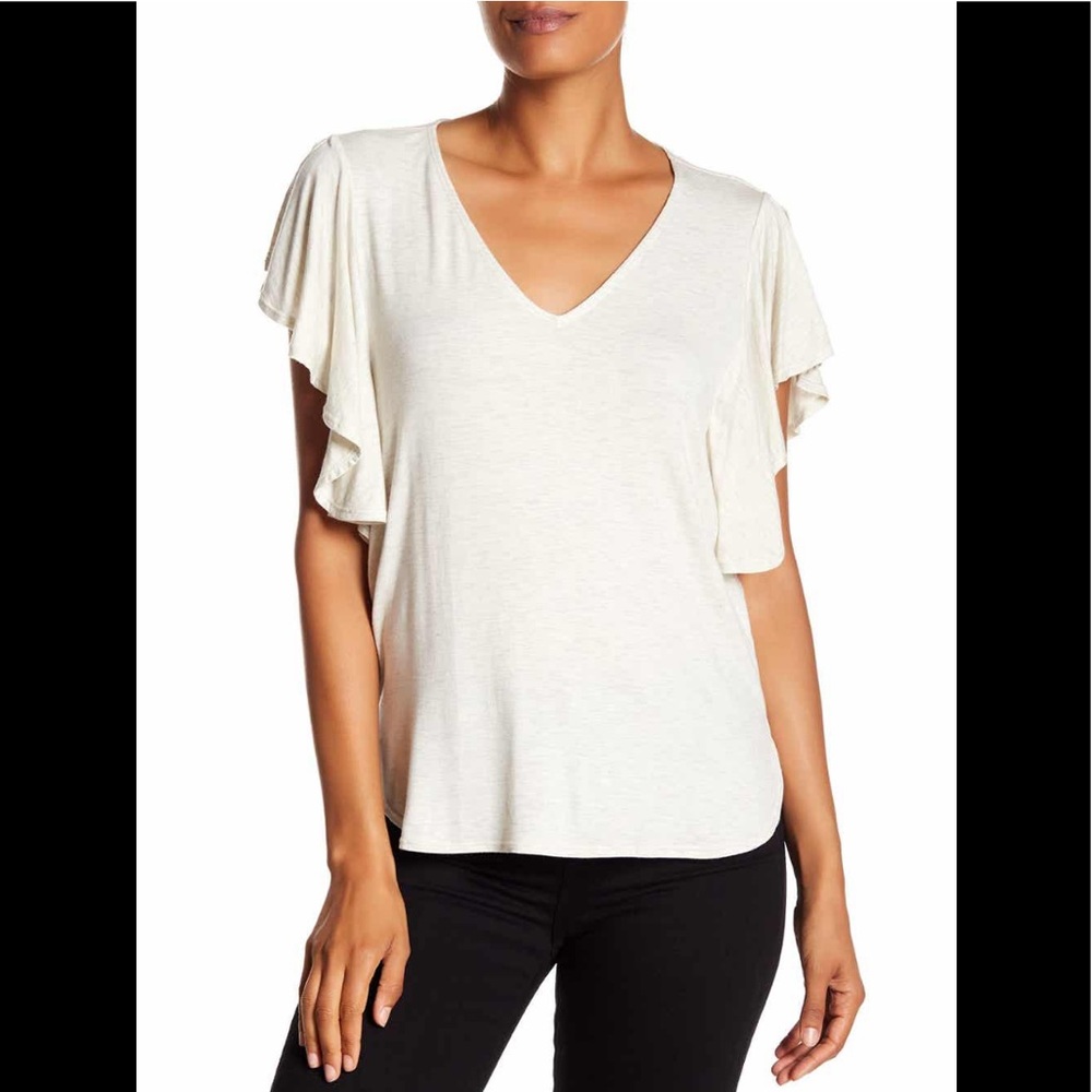 NWT! Max Studio Flutter Sleeve Tee